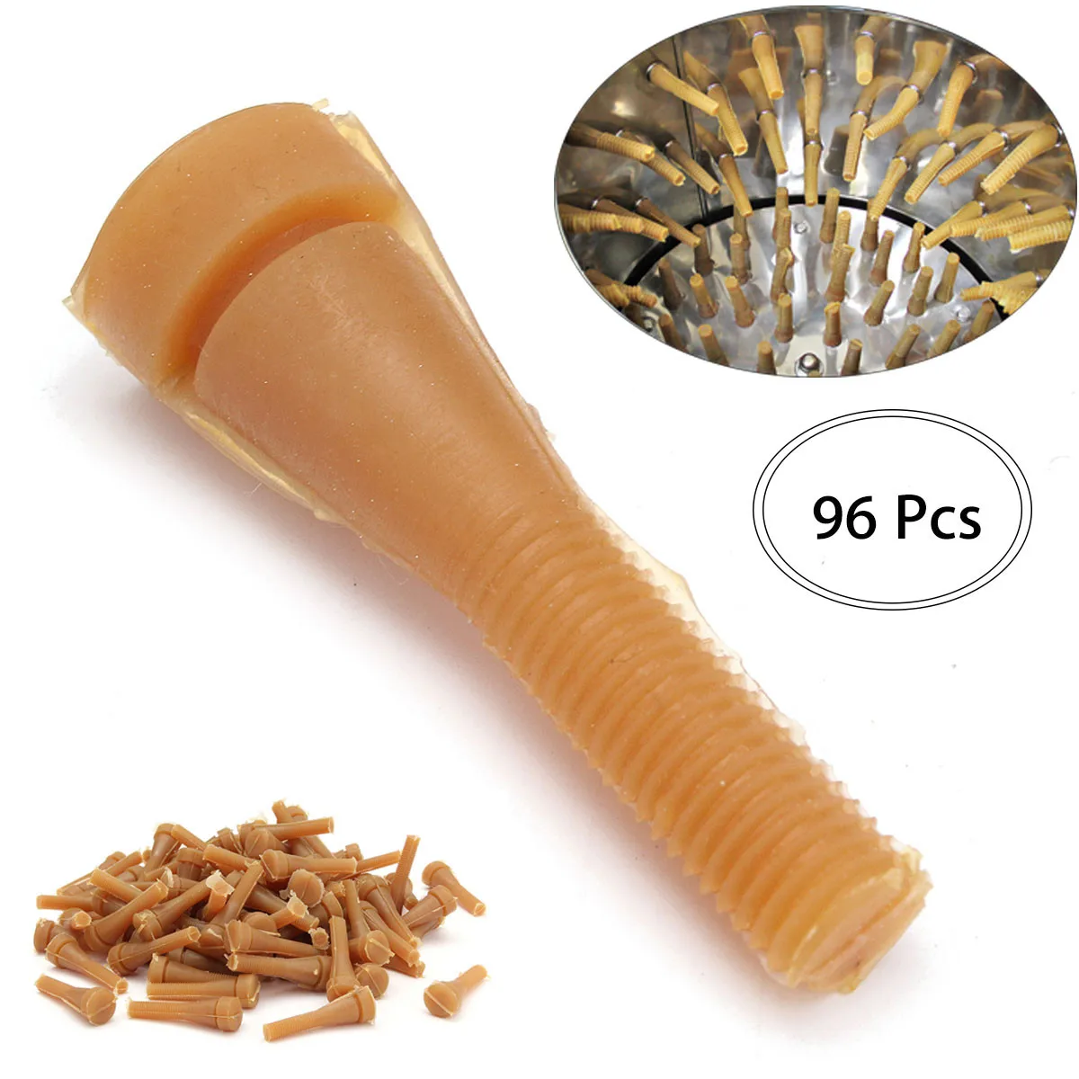 72/96 Pcs Ducks Chicken Geese Poultry Plucking Finger Plucker Picker Hair Removal Stick Rubber Rod 20x65mm
72/96 Pcs Ducks Chicken Geese Poultry Plucking Finger Plucker Picker Hair Removal Stick Rubber Rod 20x65mm