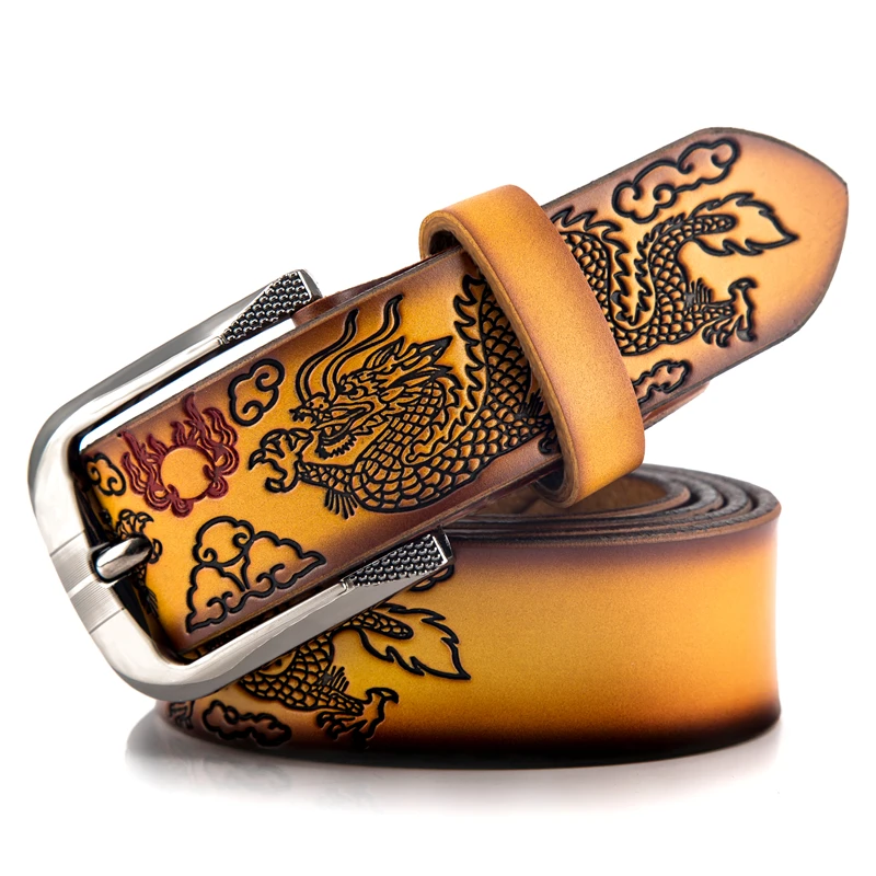 Fashion Belts For Men Genuine Leather Men's Leather Belt Contracted Pin Buckle Dragon grain Belt Wide Cowboy Belts Hot Sale
Fashion Belts For Men Genuine Leather Men's Leather Belt Contracted Pin Buckle Dragon grain Belt Wide Cowboy Belts Hot Sale