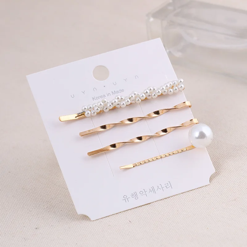 4 Pcs/set New Korean Sweet Girl Fashion Simple Hairpins Women Exquisite Imitation Pearl Combination Bangs Clip Hair Accessories
4 Pcs/set New Korean Sweet Girl Fashion Simple Hairpins Women Exquisite Imitation Pearl Combination Bangs Clip Hair Accessories