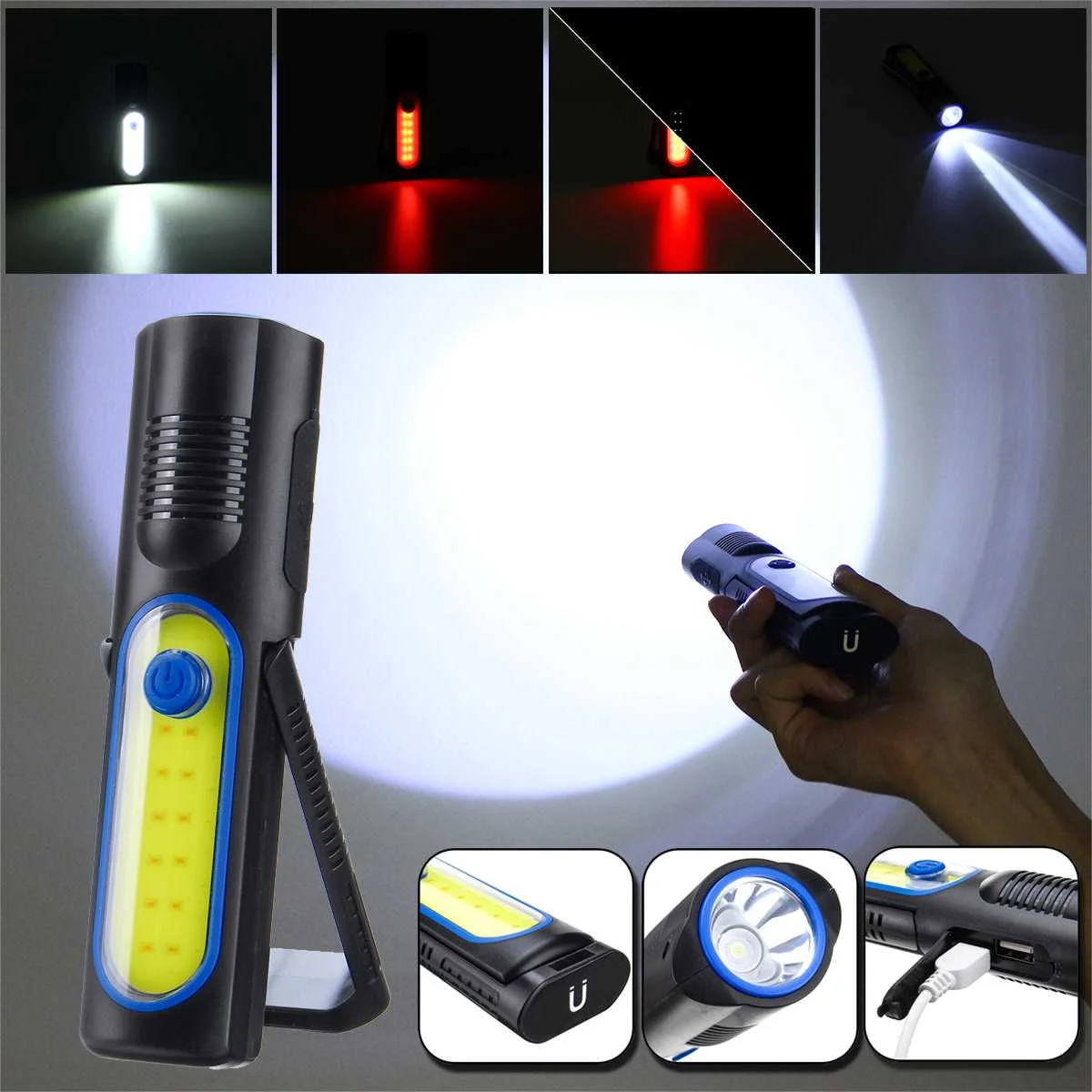 30000lm Worklight Portable Work Lamp COB LED Smuxi flashlight Magnetic 4 modes Rechargeable waterproof 18650 include for
30000lm Worklight Portable Work Lamp COB LED Smuxi flashlight Magnetic 4 modes Rechargeable waterproof 18650 include for