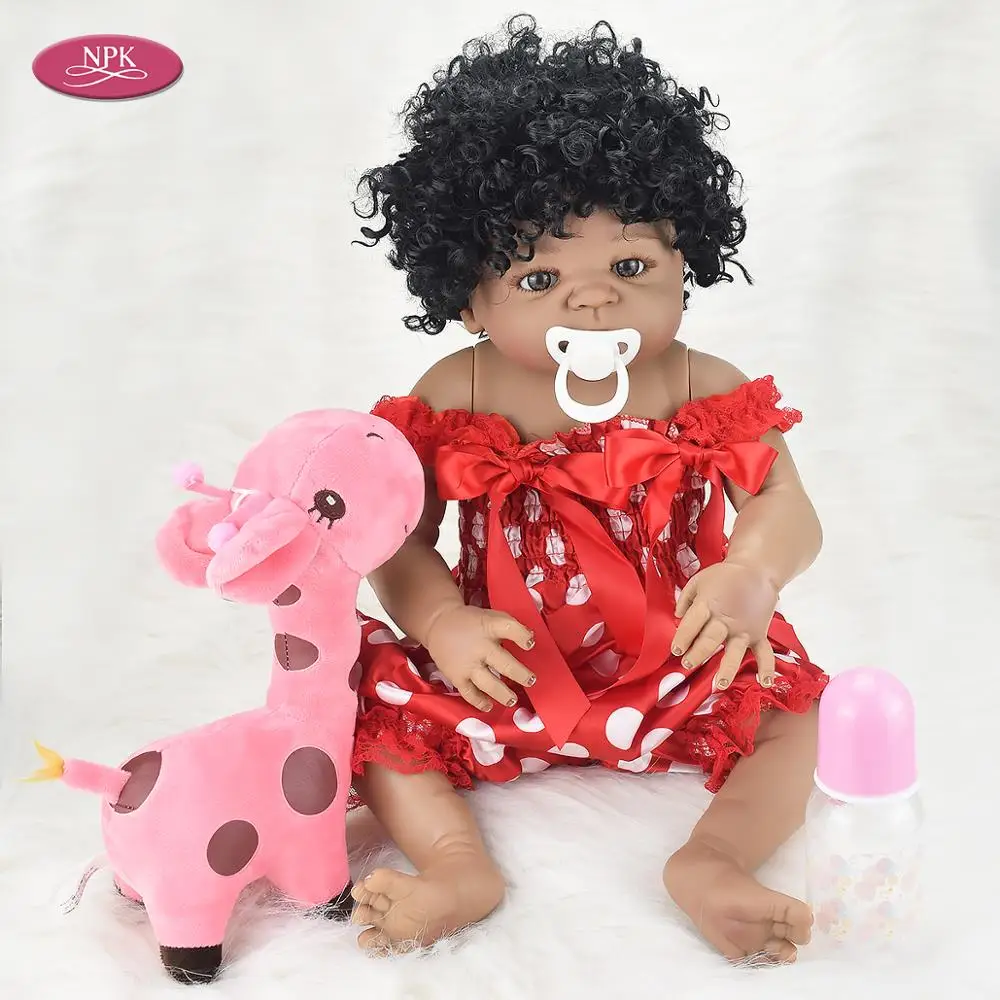 

NPK Reborn Girl Baby Full Silicone Body Doll Bathe Toys 55CM Vinyl Lifelike Princess Reborn Toddler Realista Bebe Menina Bonecas