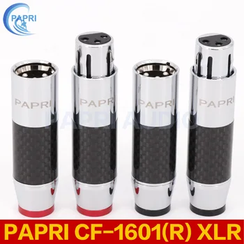 PAPRI CF-1601(R) 3Pin Carbon fiber XLR Male Rhodium Plated Female Jack Balance Plugs For HiFi Microphone Audio Connector Socket
PAPRI CF-1601(R) 3Pin Carbon fiber XLR Male Rhodium Plated Female Jack Balance Plugs For HiFi Microphone Audio Connector Socket