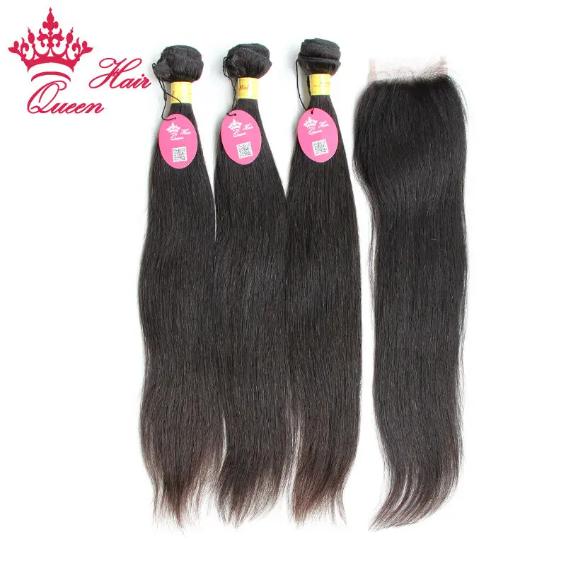 Queen Hair Products 8A Hair Peruvian Straight Human Hair Bundles with Lace Closure Mixed Natural Color Unprocessed Virgin Hair 
Queen Hair Products 8A Hair Peruvian Straight Human Hair Bundles with Lace Closure Mixed Natural Color Unprocessed Virgin Hair