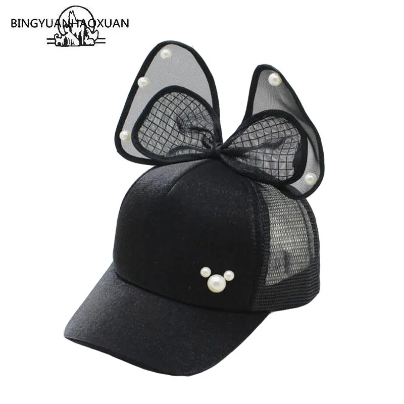 Casual Children Girls Baseball Cap Kids Pearl Bow Baseball Cap Summer Rabbit Ear Sun Hat Girls Snapback Caps For 2-8 Years Old
Casual Children Girls Baseball Cap Kids Pearl Bow Baseball Cap Summer Rabbit Ear Sun Hat Girls Snapback Caps For 2-8 Years Old