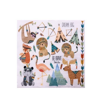 Environmentally friendly colored printed paper towels African animal pattern Children's day party table decoration props napkin
Environmentally friendly colored printed paper towels African animal pattern Children's day party table decoration props napkin