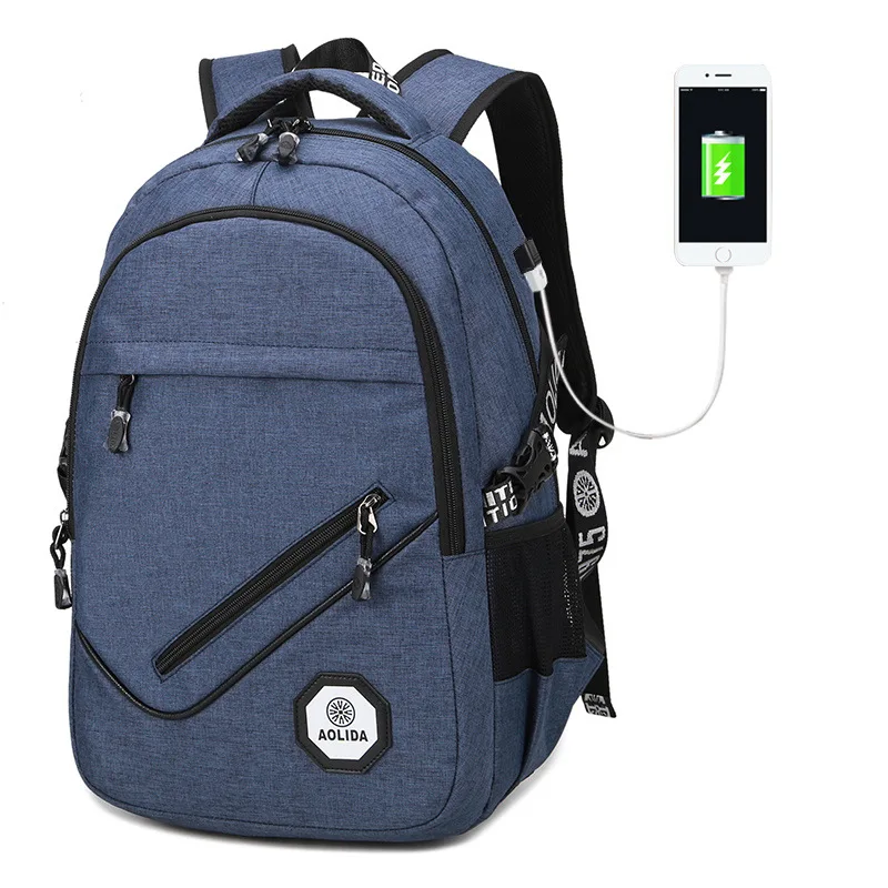Рюкзак мужской из ткани Оксфорд с USB-портом для зарядки | Багаж и сумки