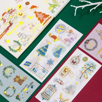 12PCS/sheets Christmas Gilding And Paper Stickers Merry Christmas Creative Hand Account DIY Decoration Plane Stickers Stationar
12PCS/sheets Christmas Gilding And Paper Stickers Merry Christmas Creative Hand Account DIY Decoration Plane Stickers Stationar