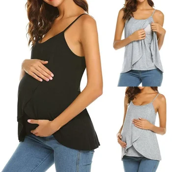 Hot Selling Women Breastfeeding Tops Breathable Solid Color Sling Vest for Maternity
Hot Selling Women Breastfeeding Tops Breathable Solid Color Sling Vest for Maternity