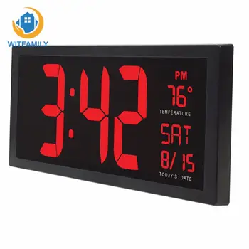 LED Digital Calendar clock with thermometer Daylight saving for kitchen mural 14inch Electronic wall clock Large screen desktop
LED Digital Calendar clock with thermometer Daylight saving for kitchen mural 14inch Electronic wall clock Large screen desktop