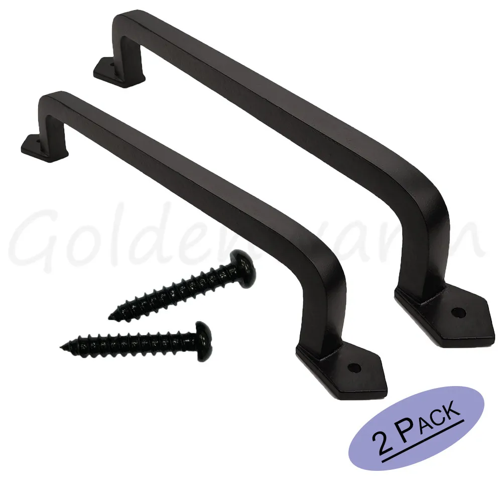 New Arrival Barn Door Handles Black Vintage And Retro Iron Steel Interior 8 inch Square Bar Solid Cabinet Pulls 2Pack
New Arrival Barn Door Handles Black Vintage And Retro Iron Steel Interior 8 inch Square Bar Solid Cabinet Pulls 2Pack