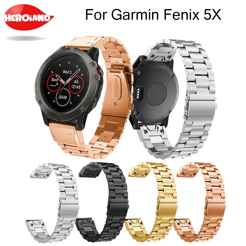Genuine Stainless Steel 26mm Bracelet Easy Fit Band Strap For Garmin Fenix 5X GPS Quick Release Watchband For Garmin Fenix 3 /HR
Genuine Stainless Steel 26mm Bracelet Easy Fit Band Strap For Garmin Fenix 5X GPS Quick Release Watchband For Garmin Fenix 3 /HR