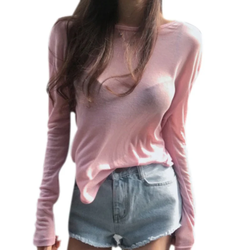 Fashion Asymmetrical T Shirt Women Cotton Slim Basic T-shirts Female Casual Tops Long Sleeve Soft Thin T-shirt Women
Fashion Asymmetrical T Shirt Women Cotton Slim Basic T-shirts Female Casual Tops Long Sleeve Soft Thin T-shirt Women