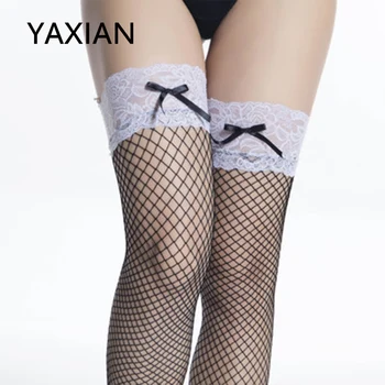 Maid wear Bow Sexy Long tube Fishnet socks black High socks 2018 NEW Women Over knee socks kawaii japanese White lace Christmas 
Maid wear Bow Sexy Long tube Fishnet socks black High socks 2018 NEW Women Over knee socks kawaii japanese White lace Christmas