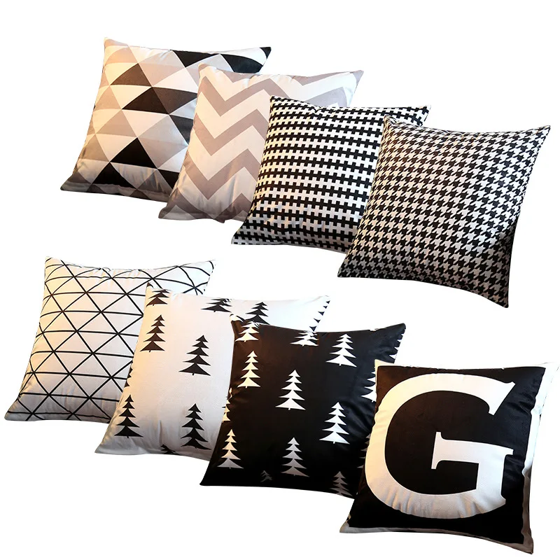 2PCS 45x45 Cushion Covers Black And White Diamond Wave Letters cover For Home Chair Sofa Decoration Square декоративные подушки
2PCS 45x45 Cushion Covers Black And White Diamond Wave Letters cover For Home Chair Sofa Decoration Square декоративные подушки