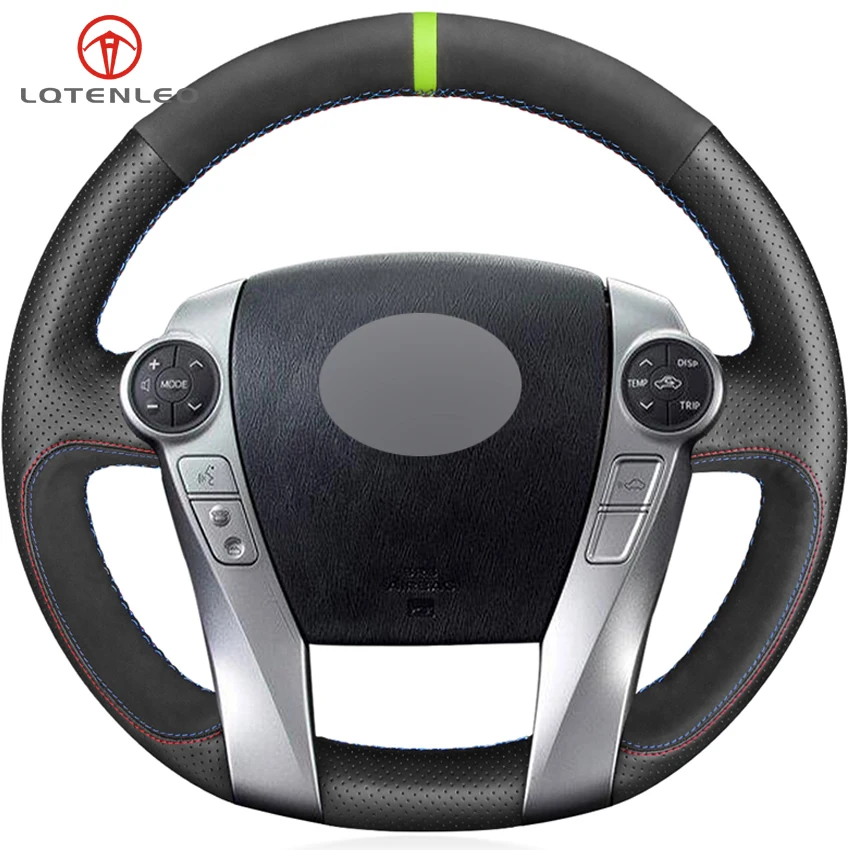 LQTENLEO Black Genuine Leather Suede Steering Wheel Cover For Toyota Prius 30(XW30) 2009-2015 Prius C(US) V(US) 2012-2017 Aqua
LQTENLEO Black Genuine Leather Suede Steering Wheel Cover For Toyota Prius 30(XW30) 2009-2015 Prius C(US) V(US) 2012-2017 Aqua