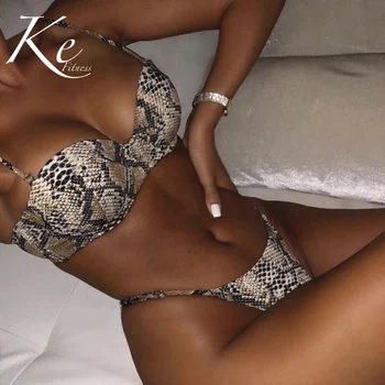 KE new snake print bikini 2 pieces sexy hard bag steel plate with pad swimsuit Aliexi split swimsuit fashion trend
KE new snake print bikini 2 pieces sexy hard bag steel plate with pad swimsuit Aliexi split swimsuit fashion trend
