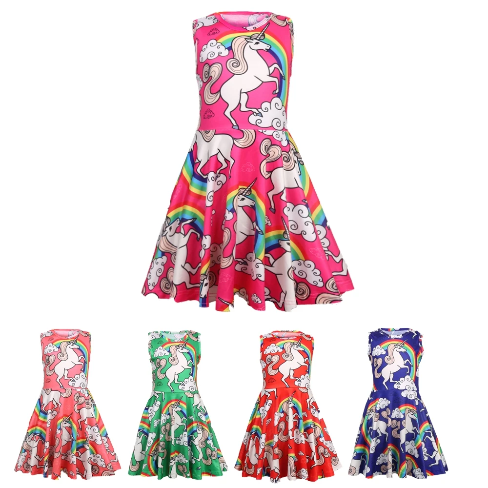 Girl Summer Princess Unicorn Party Dresses Children Clothing For Girls Kids Halloween Birthday Baby Green Blue Pink Dress 3-10Y
Girl Summer Princess Unicorn Party Dresses Children Clothing For Girls Kids Halloween Birthday Baby Green Blue Pink Dress 3-10Y