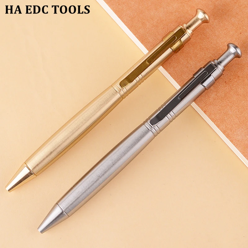 Metal Ball point Pen Retro Brass Pens Signing Pen With A Clip Cylinder Press Brass Pure Copper Pen EDC
Metal Ball point Pen Retro Brass Pens Signing Pen With A Clip Cylinder Press Brass Pure Copper Pen EDC