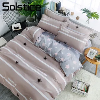 Solstice Home Textile Boy Child Teenage Girl Bed Linen Suit Star Beige Stripe Duvet Cover Sheet Pillowcase Twin Full Bedding Set
Solstice Home Textile Boy Child Teenage Girl Bed Linen Suit Star Beige Stripe Duvet Cover Sheet Pillowcase Twin Full Bedding Set