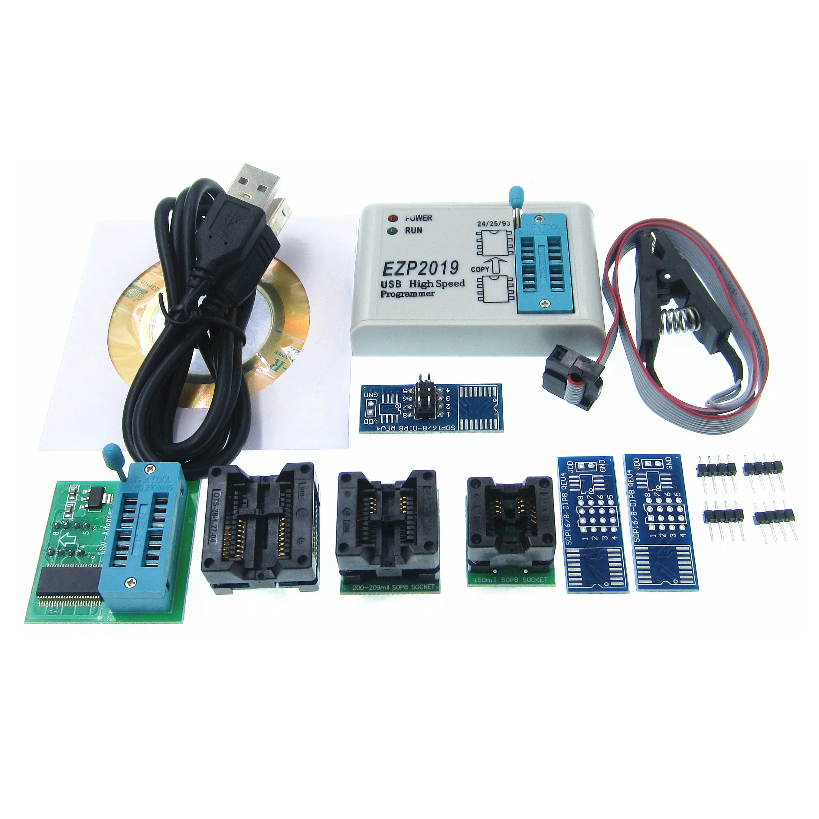 2019 High Speed USB Programmer EZP2019 with 6 Sockets Support 24 25 26 93 EEPROM 25 flash bios chip Support WIN7&WIN8
2019 High Speed USB Programmer EZP2019 with 6 Sockets Support 24 25 26 93 EEPROM 25 flash bios chip Support WIN7&WIN8
