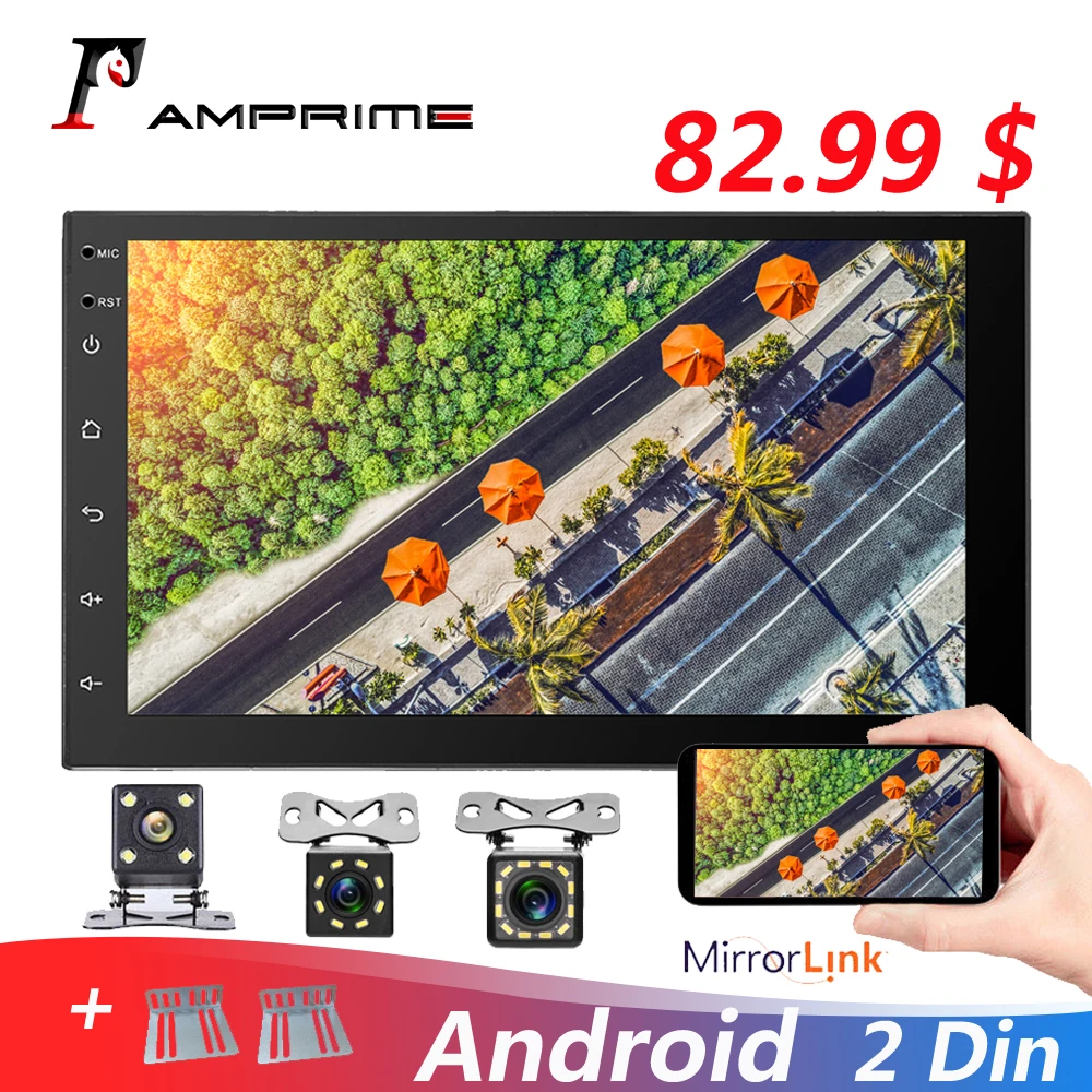 AMPrime Android 2 din Car Radio 7'' Multimedia Player Universal GPS DAB+ Receiver Tape Recorder Audio Stereo Support Mirror Link
AMPrime Android 2 din Car Radio 7'' Multimedia Player Universal GPS DAB+ Receiver Tape Recorder Audio Stereo Support Mirror Link