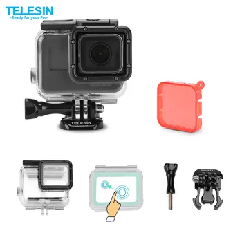 TELESIN 45M Underwater Housing Waterproof Case Shell + Touchable Backdoor Cover +Filter Cap for Gopro Hero5 6 Camera Accessories
TELESIN 45M Underwater Housing Waterproof Case Shell + Touchable Backdoor Cover +Filter Cap for Gopro Hero5 6 Camera Accessories