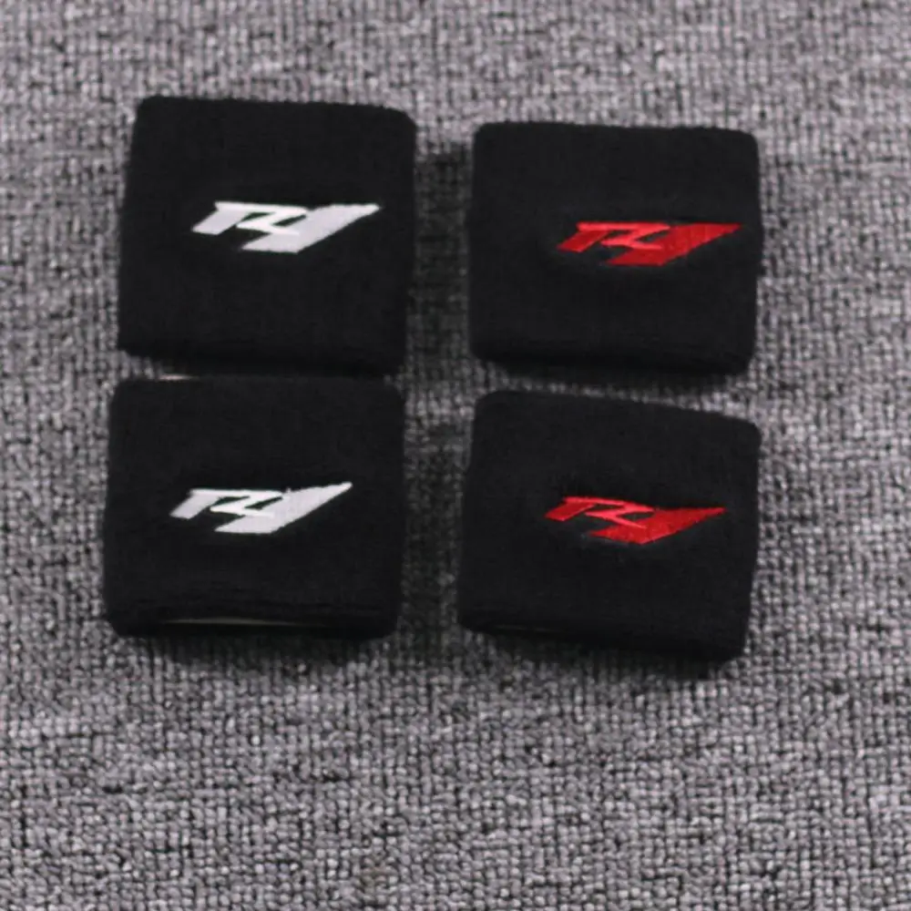 

RED / WHITE Motorcycle 3D R1 Front Brake Fluid Oil Reservoir Cover Protector For Yamaha YZF R1 1000 YZF-R1 YZFR1 Reservoir Sock