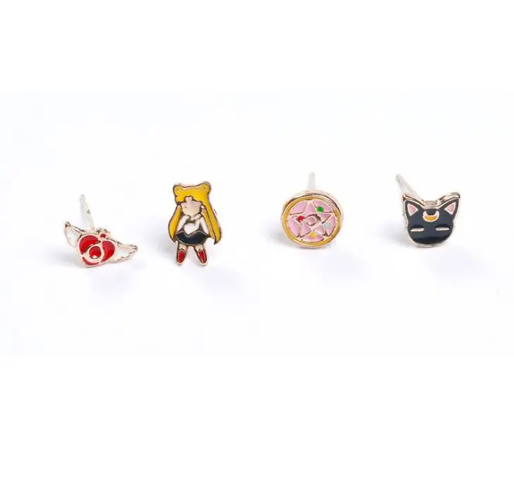Cartoon Anime Sailor Moon Luna Cat Stud Earrings Periphery Prop Accessories Personalized Customization Alloy Stud Earring Set
Cartoon Anime Sailor Moon Luna Cat Stud Earrings Periphery Prop Accessories Personalized Customization Alloy Stud Earring Set
