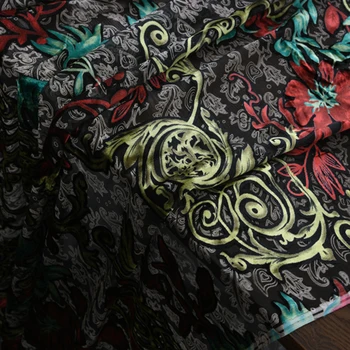 140CM Wide Colorful Floral Burnt-out Black Silk Cotton Velvet Fabric for Autumn Spring Suit Dress Jacket H286
140CM Wide Colorful Floral Burnt-out Black Silk Cotton Velvet Fabric for Autumn Spring Suit Dress Jacket H286