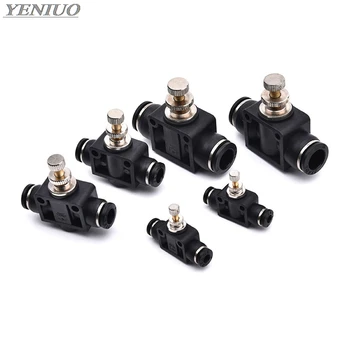 Black DSA 4 6 8 10 12MM OD Tube Flow control Throttle valve Pneumatic Fittings Pneumatic type speed control connector
Black DSA 4 6 8 10 12MM OD Tube Flow control Throttle valve Pneumatic Fittings Pneumatic type speed control connector