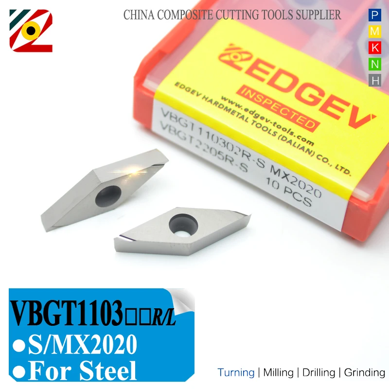 EDGEV Cermet Carbide Inserts VBGT110302/04R VBGT1103002/4L S MX2020 CNC Boring Lathe Turning Tools For substitue S TN60
EDGEV Cermet Carbide Inserts VBGT110302/04R VBGT1103002/4L S MX2020 CNC Boring Lathe Turning Tools For substitue S TN60