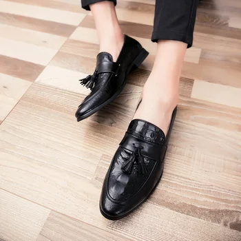 ROMMEDAL Tassel Men'S Dress Handmade formal Leather Shoes Glitter Elegant Italian Style Footwear Slip On Classic Oxfords Tenis
ROMMEDAL Tassel Men'S Dress Handmade formal Leather Shoes Glitter Elegant Italian Style Footwear Slip On Classic Oxfords Tenis