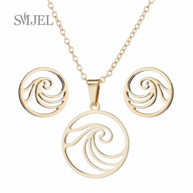 SMJELSimple Wave Pendant Necklace For Women Femme Stainless Steel Sweater Chain Geometric Summer Beach Holiday Jewelry
SMJELSimple Wave Pendant Necklace For Women Femme Stainless Steel Sweater Chain Geometric Summer Beach Holiday Jewelry