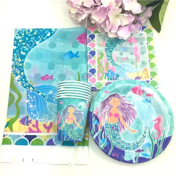 2018 little Mermaid theme 10 paper cup+10 7inch plate+10 napkin+1 tablecloth for kids birthday party supply Tableset decoration
2018 little Mermaid theme 10 paper cup+10 7inch plate+10 napkin+1 tablecloth for kids birthday party supply Tableset decoration