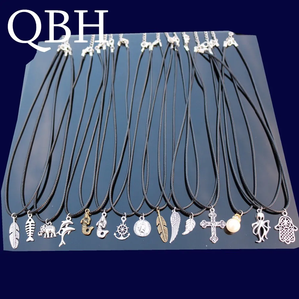 New 16 Style Men Vinatge Punk Silver Plated Wing Cross Love Leaf Feather Leather Necklace Pendant For Women Chain Jewelry
New 16 Style Men Vinatge Punk Silver Plated Wing Cross Love Leaf Feather Leather Necklace Pendant For Women Chain Jewelry
