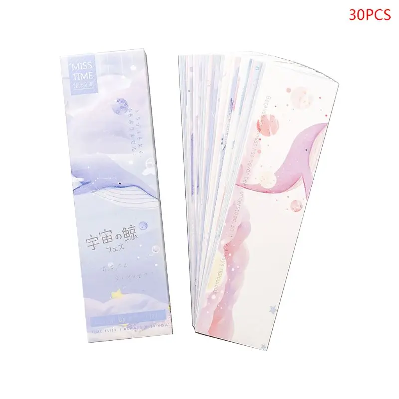 30pcs Whale Bookmarks Paper Page Notes Label Message Card Kawaii Book Marker School Supplies Stationery
30pcs Whale Bookmarks Paper Page Notes Label Message Card Kawaii Book Marker School Supplies Stationery
