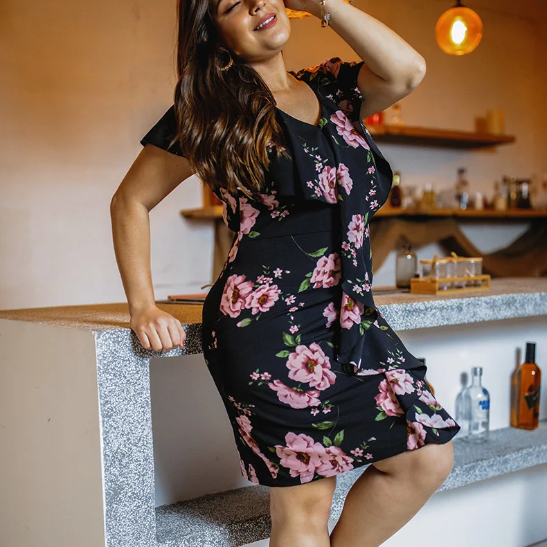 Plus Size Dress Bodycon Dress Xxxxl Floral Print Sexy Party Vestido Verano 2019 Sommerkleid Short Sleeve Vestiti Donna Estate
Plus Size Dress Bodycon Dress Xxxxl Floral Print Sexy Party Vestido Verano 2019 Sommerkleid Short Sleeve Vestiti Donna Estate