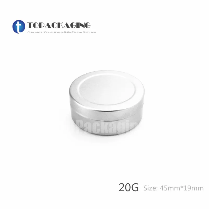 

20G x 100 Aluminum Jar,Empty cosmetic container cream jar sample tin 20ml lip balm small metal pot Nail art cans makeup bottle