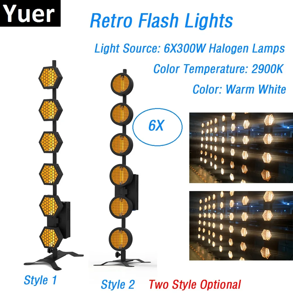 6 Units 6X300W DMX Retro Flash Lights Stage Light DJ Party Wash Effect Lights Indoor Ballroom Show Light Disco Party Equipments
6 Units 6X300W DMX Retro Flash Lights Stage Light DJ Party Wash Effect Lights Indoor Ballroom Show Light Disco Party Equipments