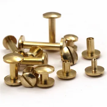 10pcs Brass round head solid belt Male and Female Screw for Book binding Handbag Screw 4-8mm Length of the rod
10pcs Brass round head solid belt Male and Female Screw for Book binding Handbag Screw 4-8mm Length of the rod
