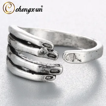 CHENGXUN Punk 3D Hand Finger Shape Rings Women Ring Adjustable Open Finger Rings Antique Men Viking Style
CHENGXUN Punk 3D Hand Finger Shape Rings Women Ring Adjustable Open Finger Rings Antique Men Viking Style
