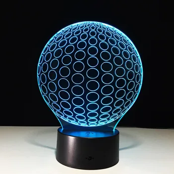 

Ball 3d Lamp Touch Acrylic Stereoscopic 7 Color Change Desk La Colorful Nightlight Novelty Luminaria De Mesa Table Lamps