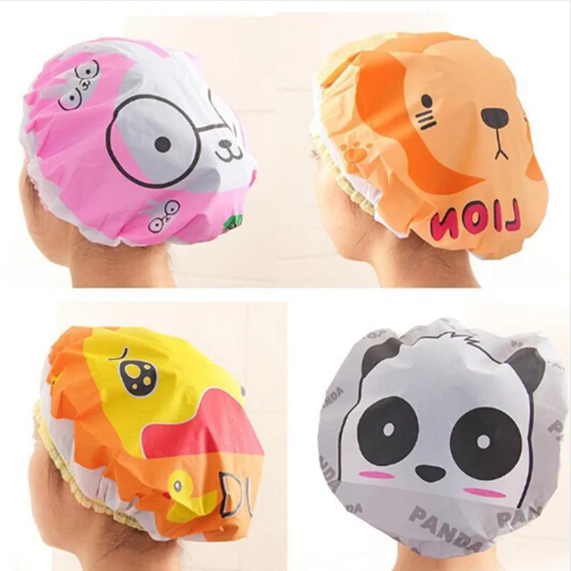 Waterproof Shower Caps Eco-Friendly Cartoon Bath Protector Lace Elastic Band Hat Bath Bathroom Product Women Bathing Cap Plastic
Waterproof Shower Caps Eco-Friendly Cartoon Bath Protector Lace Elastic Band Hat Bath Bathroom Product Women Bathing Cap Plastic