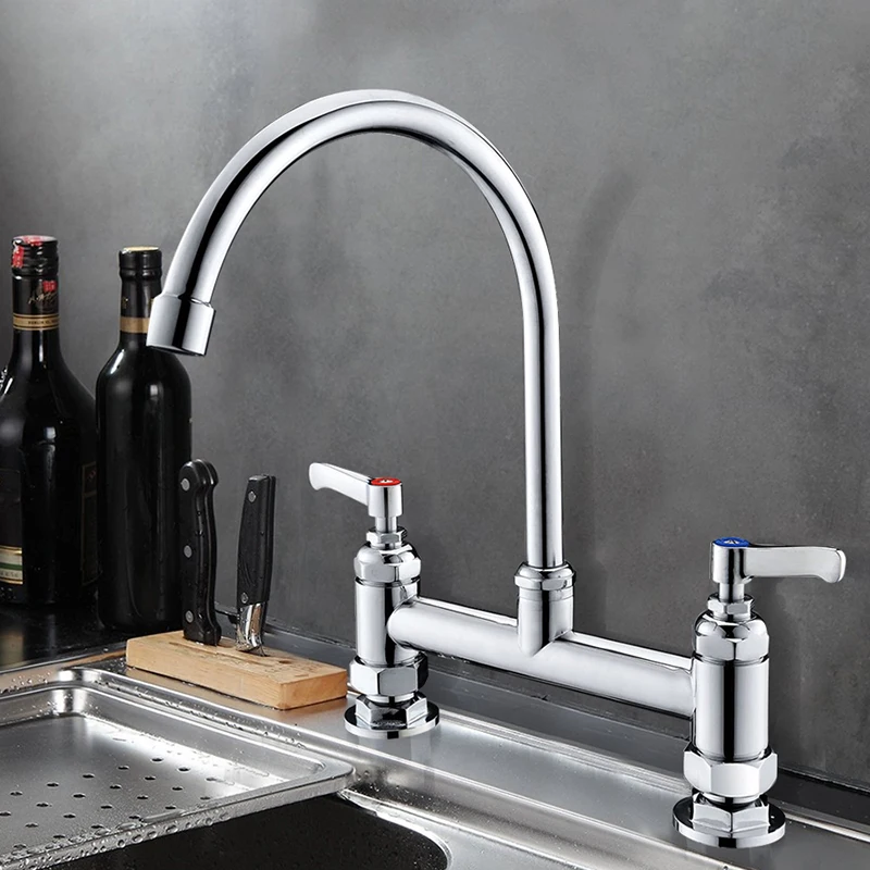 RV Double Handle Silver Double Basin Kitchen Faucet Tap Dual Hole Water Tap For Torneira Cozinha Cold And Hot Mixer Tap
RV Double Handle Silver Double Basin Kitchen Faucet Tap Dual Hole Water Tap For Torneira Cozinha Cold And Hot Mixer Tap