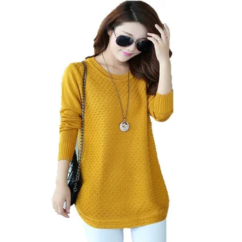 Pull Sweater Women Medium Long Casual Plus Size Knitted Pullover Feminino Elegant Long Sleeve Spring Autumn Knit Sweaters F224
Pull Sweater Women Medium Long Casual Plus Size Knitted Pullover Feminino Elegant Long Sleeve Spring Autumn Knit Sweaters F224