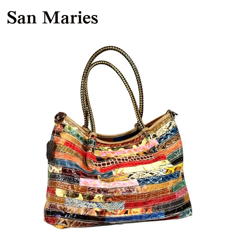 San Maries Women Handbag Casual Lady Purse Patchwork Handbags Tote Colorful Patent leather Shoulder Bag
San Maries Women Handbag Casual Lady Purse Patchwork Handbags Tote Colorful Patent leather Shoulder Bag