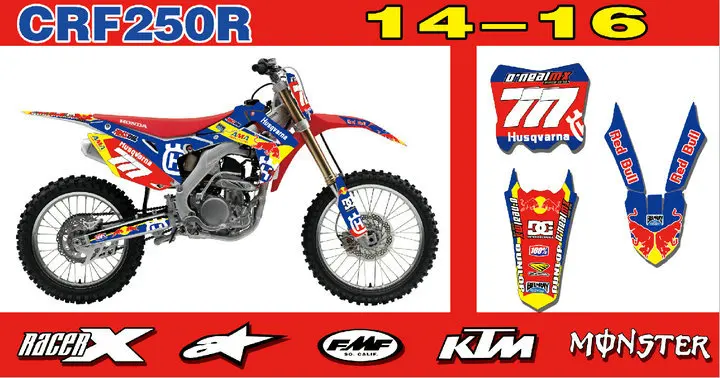 Велосипед Мотоцикл команда наклейки с рисунком фон для 14-17 Honda CRF250R CRF250 CRF 250R 13-16