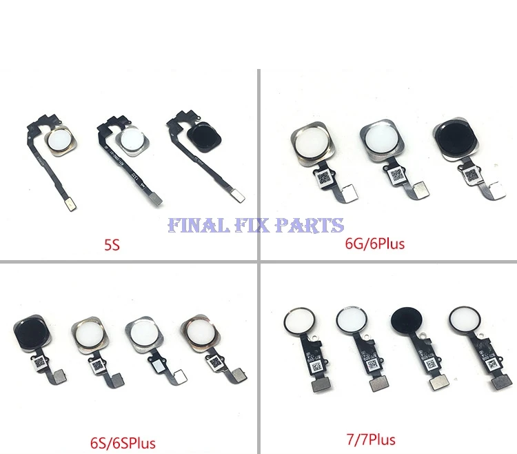 Fingerprint Touch Sensor Flex Cable For iPhone 5S, 6, 6P, 6S, 6SP, 7, 7P Return Home Button Fingerprint No Touch ID Function
Fingerprint Touch Sensor Flex Cable For iPhone 5S, 6, 6P, 6S, 6SP, 7, 7P Return Home Button Fingerprint No Touch ID Function