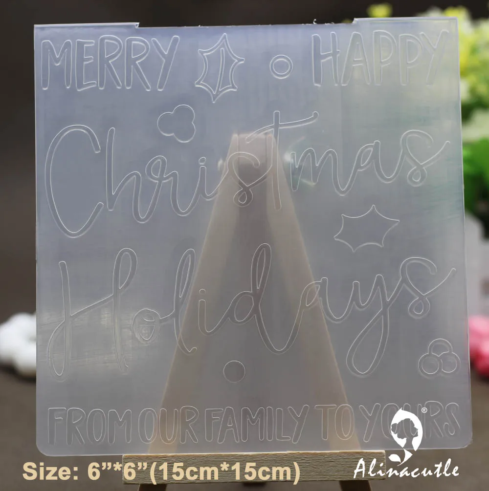 6"x6" PLASTIC EMBOSSING FOLDER Alinacraft christmas DIY scrapbook album card decoration paper craft background folder
6"x6" PLASTIC EMBOSSING FOLDER Alinacraft christmas DIY scrapbook album card decoration paper craft background folder
