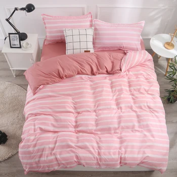 Bedding Set White Stripes Pink Linen Comforter Duvet Cover Bedspread Double Bed Sheet Twin Full Queen King Adult Bedclothes
Bedding Set White Stripes Pink Linen Comforter Duvet Cover Bedspread Double Bed Sheet Twin Full Queen King Adult Bedclothes